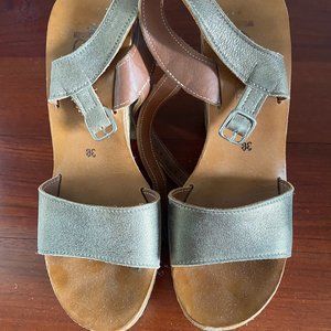 K. Jacques St. Tropez Cork Wedges